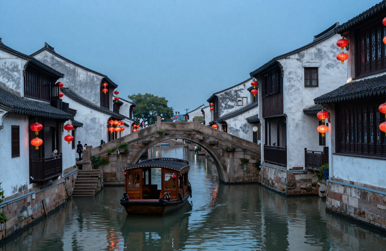 Traditional water town near Shanghai