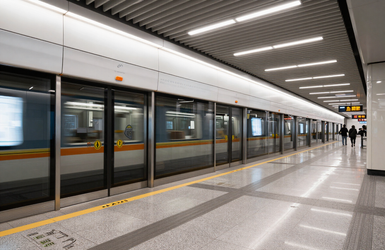 A modern Shanghai metro station