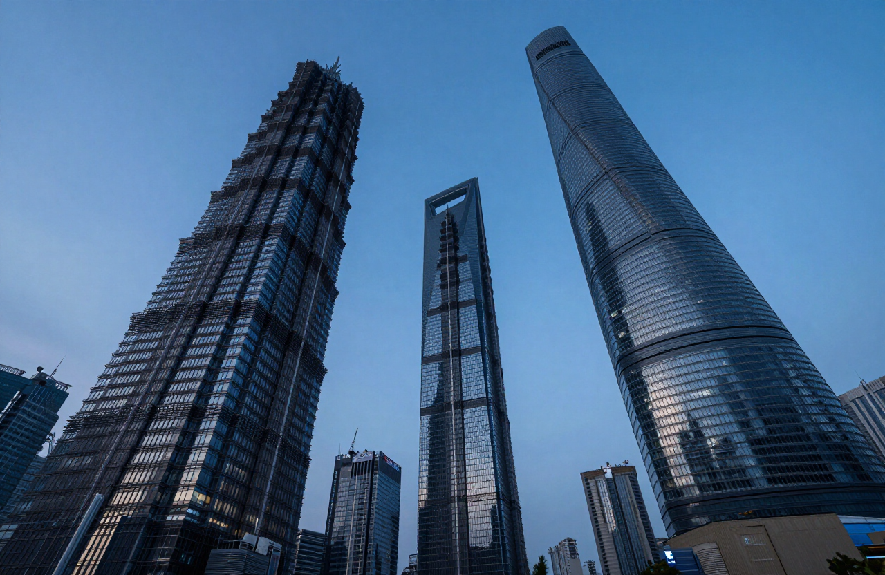 Modern Pudong skyline in Shanghai